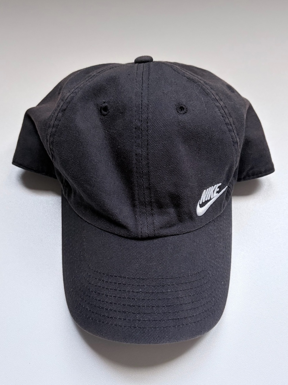 Nike Black Cap with White Swoosh